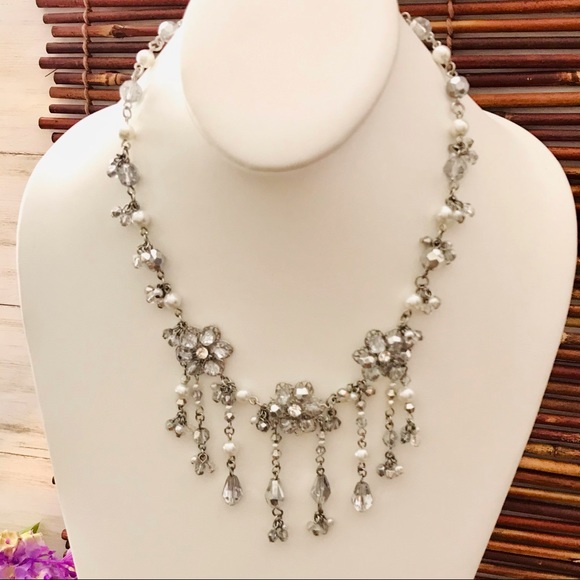 White House Black Market Crystal Dangle Necklace - Picture 2 of 7